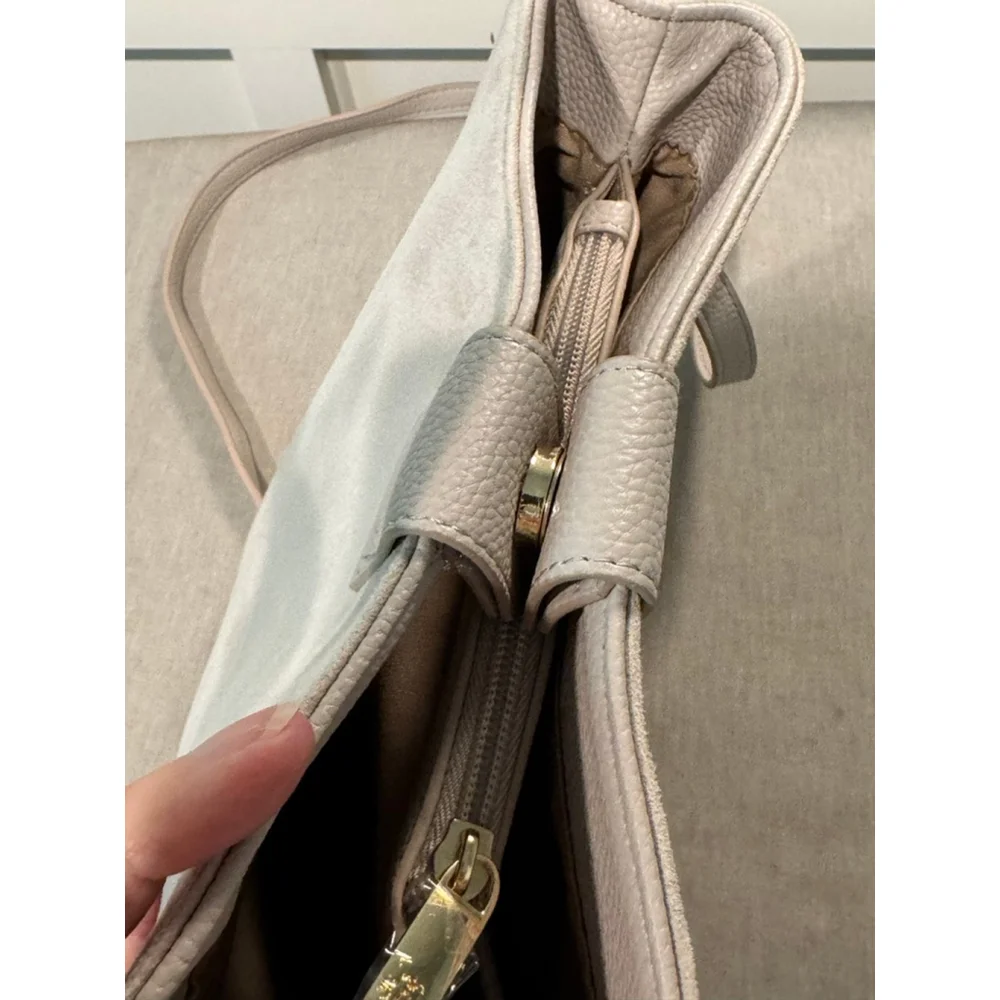 Women's Nanette Lepore Crossbody Bag One Size Taupe Beige suede-like